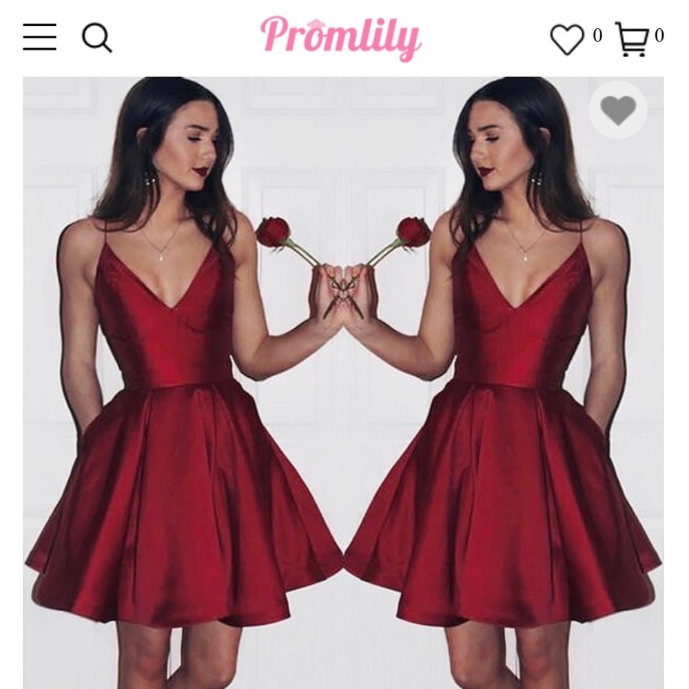 A-Line Satin V-neck Sleeveless Mini Dress